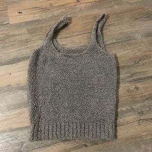 SKIMS COZY KNIT TANK | SMOKE